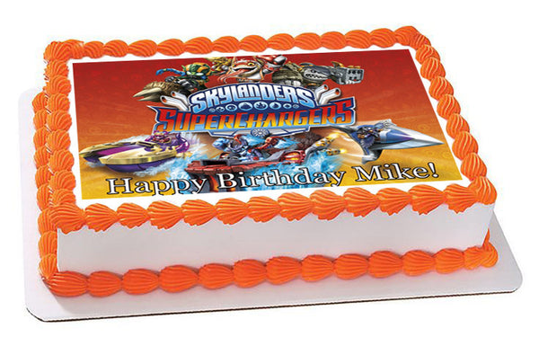 Skylander Eruptor Birthday Edible Cake Toppers Icing Sheet A4