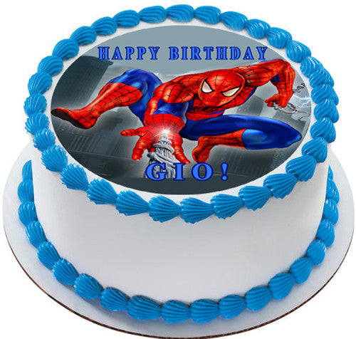 SPIDERMAN 1 Edible Birthday Cake OR Cupcake Topper – Edible Prints On