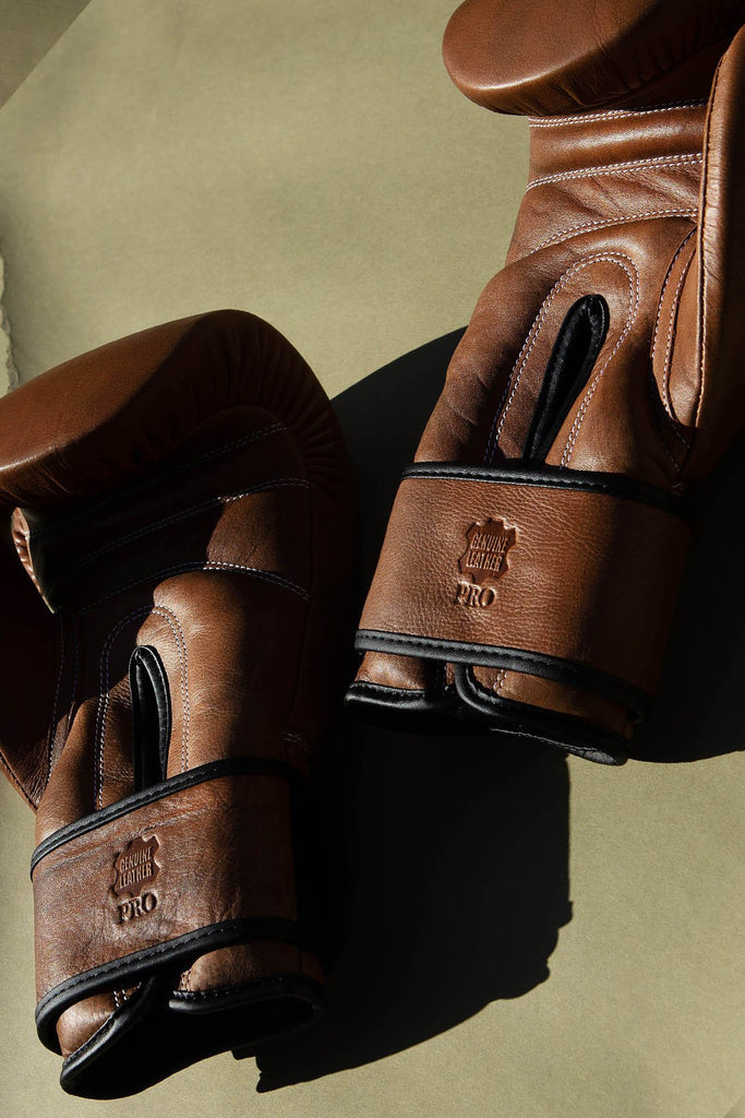 PRO Heritage Brown Leather Boxing Gloves