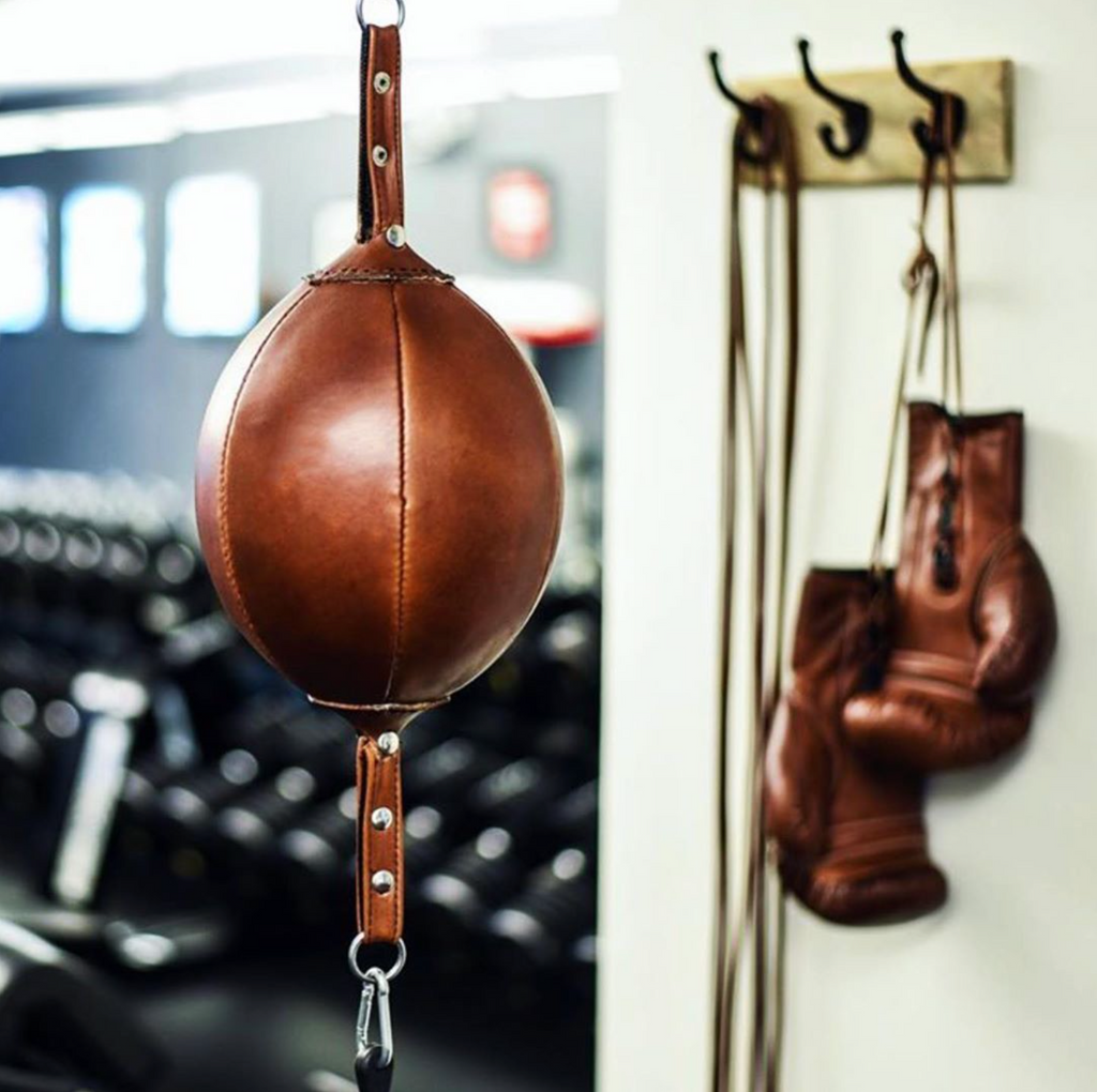Premium Retro vintage brown leather boxing and gym gear