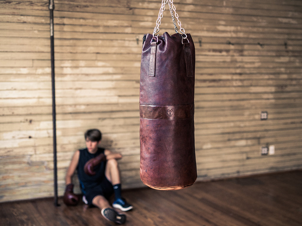 Retro Antique Leather Boxing Heavy Punching Bag