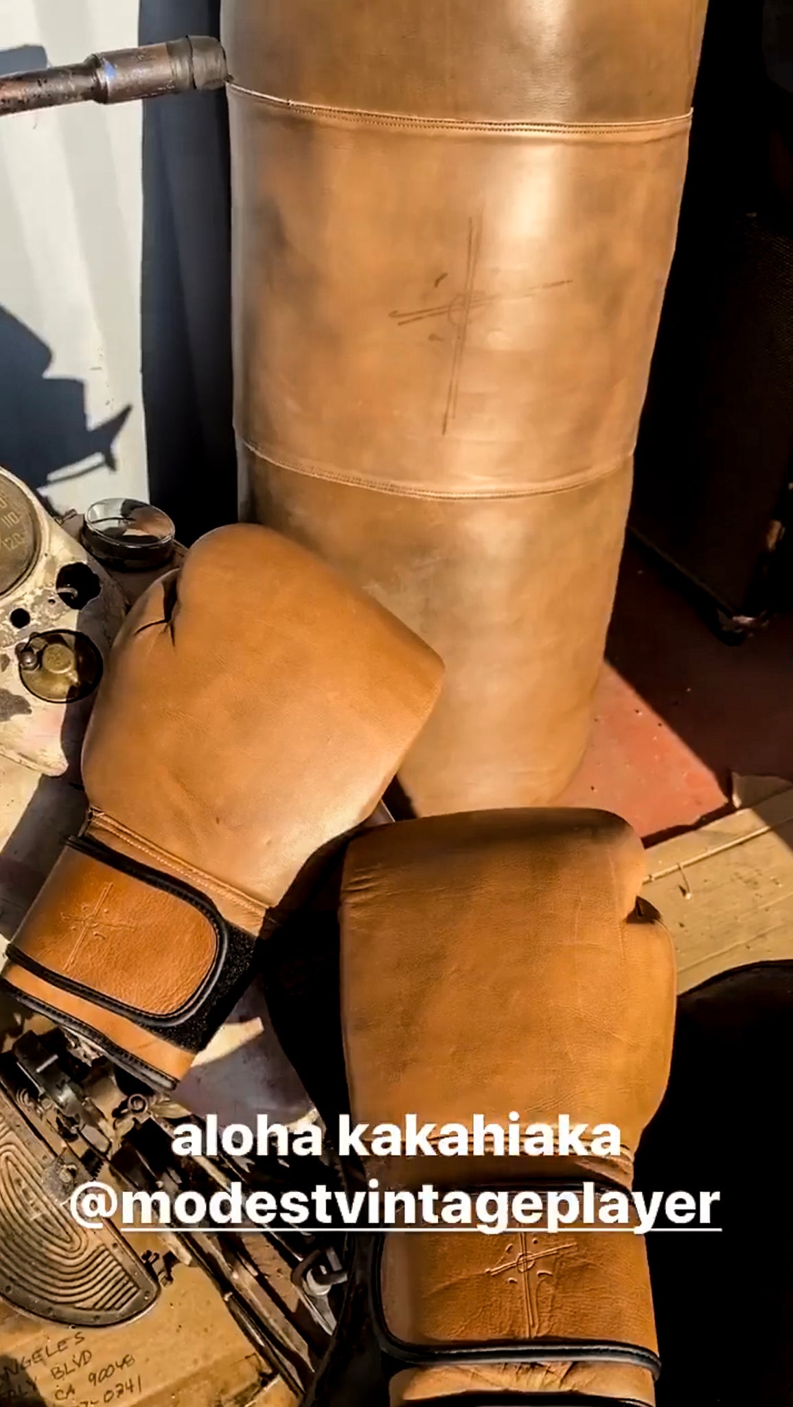 Vintage Bespoke Leather Heavy Punching Bag