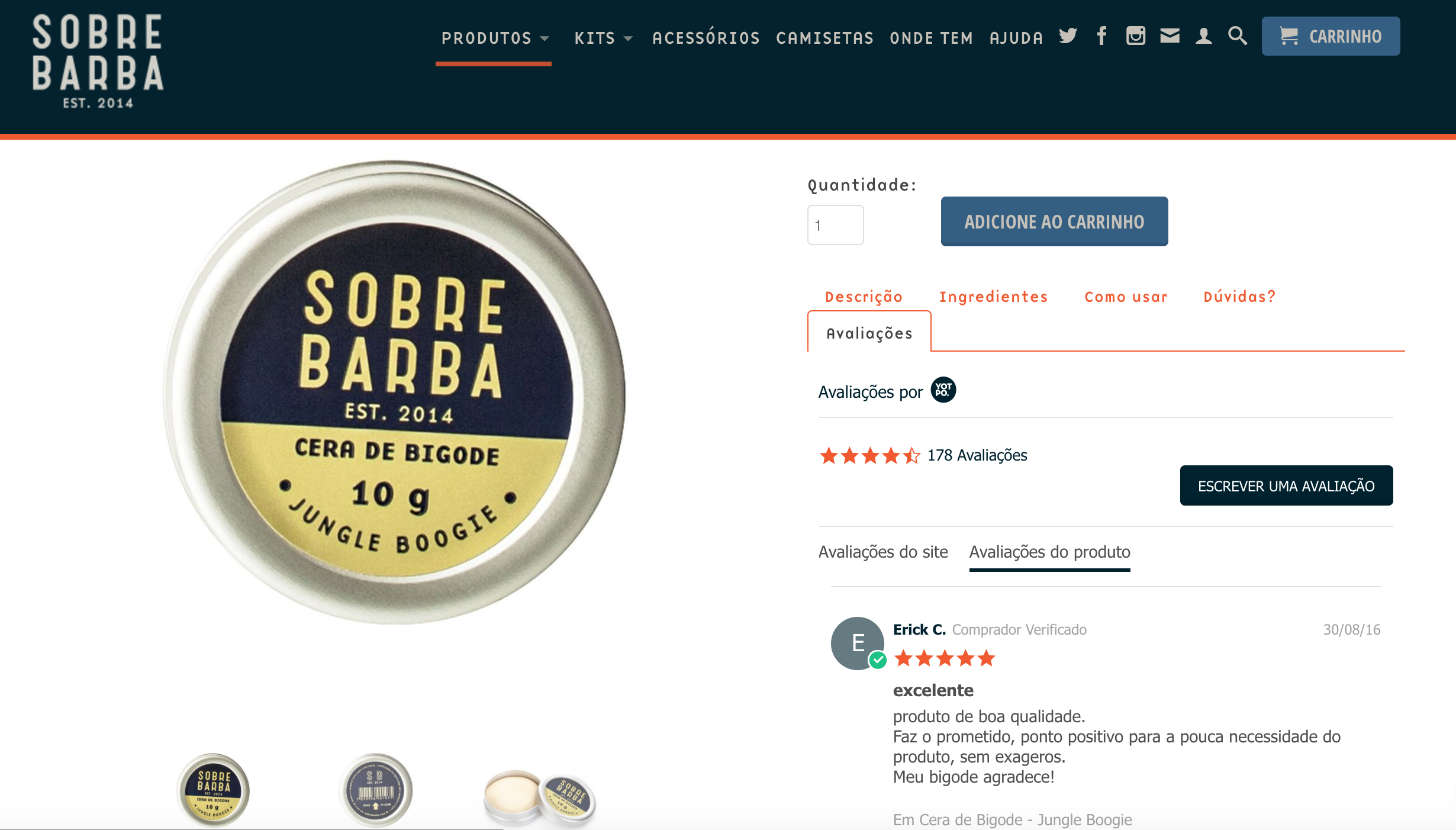 Sobre Barba Shopify - produtos para barba