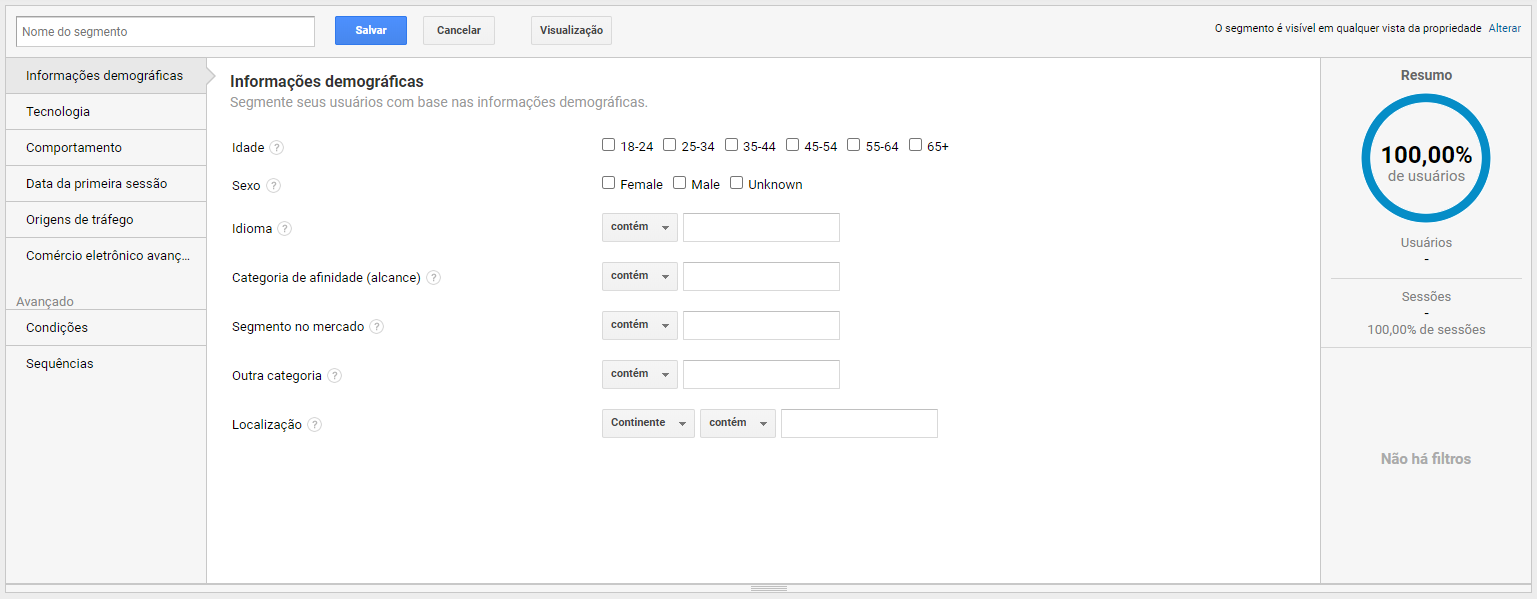 Como usar Google Analytics: criação de segmentos customizados