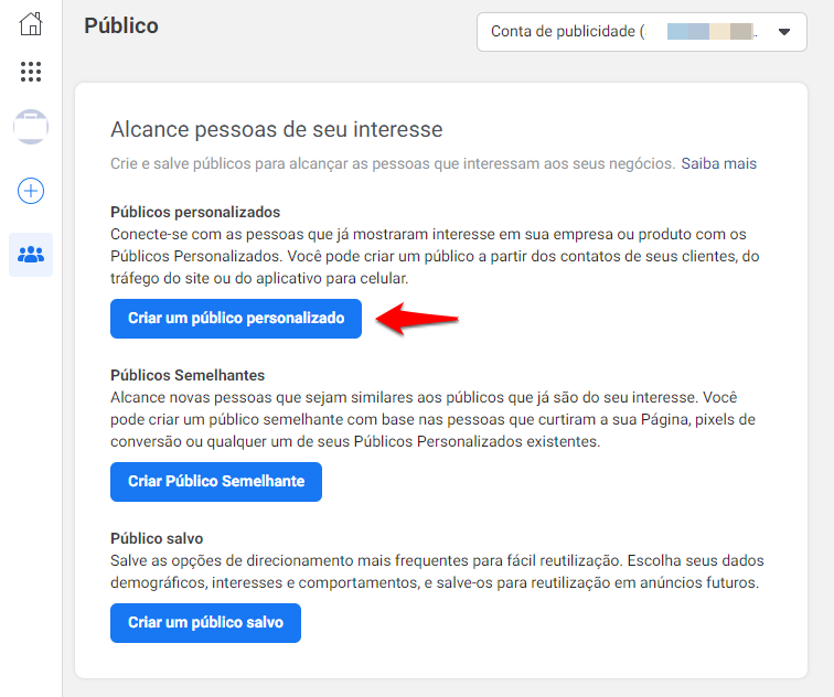 Público personalizado facebook: segunda etapa de criação