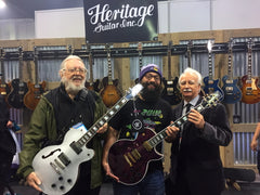 Tom and Brian with Greg DeLorto of Heritage Guitars
