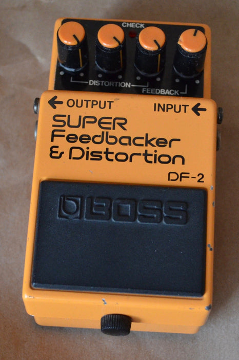 Used Boss DF-2 Super Feedback and Distortion Guitar Effect Pedal MIJ