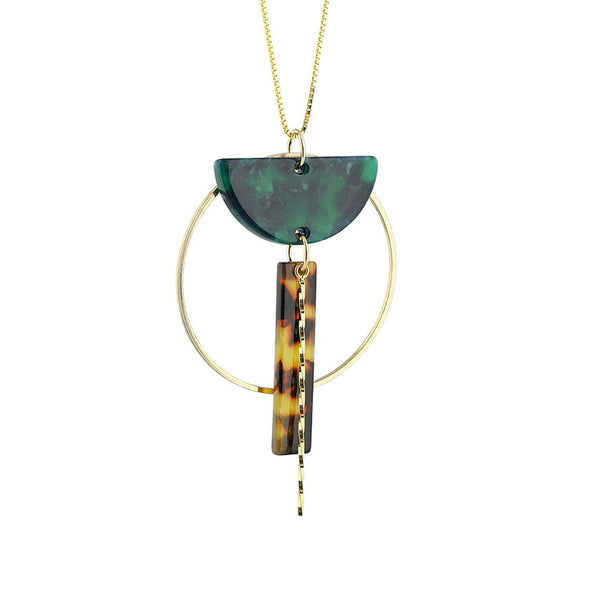 Long Geometric Necklace