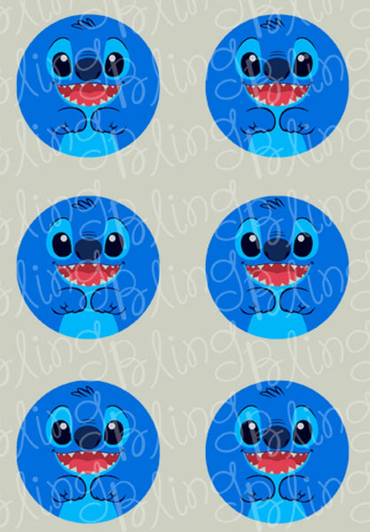 Disney Stitch Edible Icing Cupcake or Cookie Toppers – Bling Your Cake