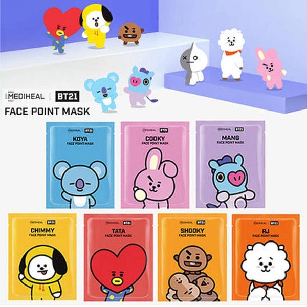 BT21 KOYA FACE POINT MASK - 4PCS