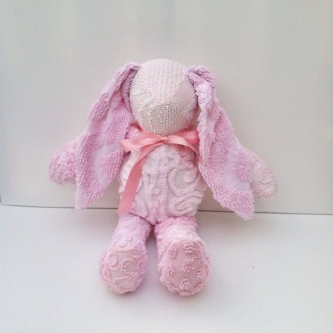 Vintage Chenille Bunny Pinks 22"