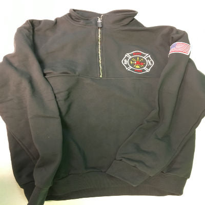 Fire Department Clothing Half Zip Custom Long Sleeve