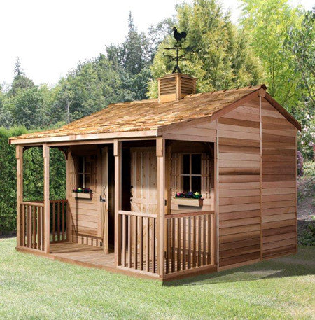 Garden Shed with Porch, Backyard Shed Living Space | Cedarshed Canada