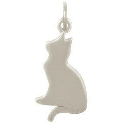 Sterling Silver Silhouetted Cat Charm