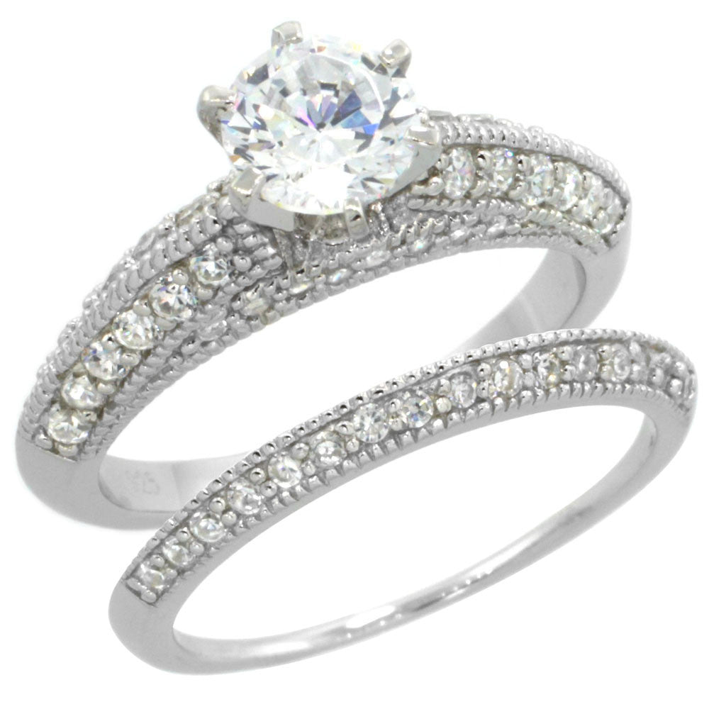Vintage Setting Bridal Ring Set