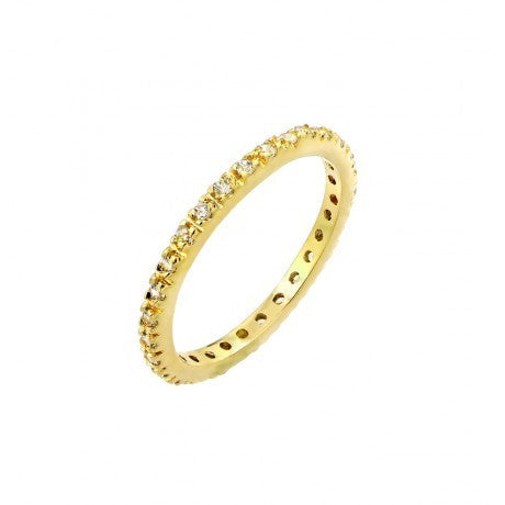 Gold Plated Plated CZ Eternity Ring