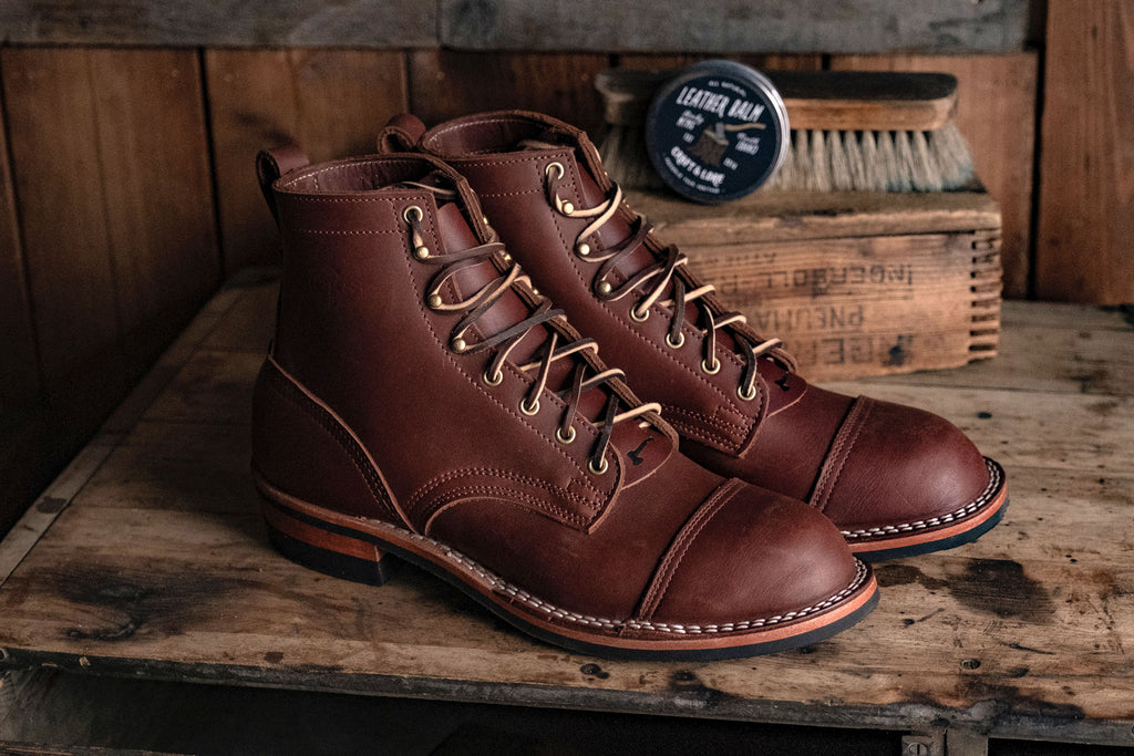 handmade leather work boots