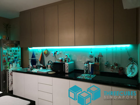 Threecubes Kitchen Cabinet LED Green