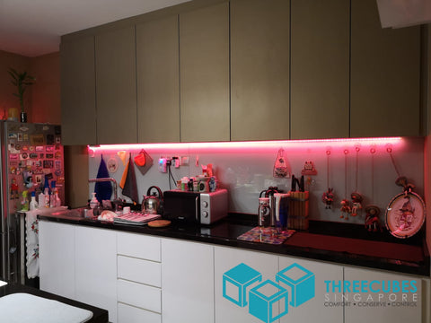 Threecubes LED Strip Kitchen Cabinet Red