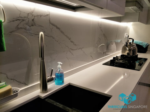 Kitchen Cabinet LED tape strip lighting Singapore