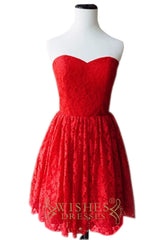 Strapless Lace Dress with Full Skirt Bridesmaid Dresses AM483