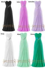 A-line Sweetheart Grape Chiffon Long Prom Dresses With Beaded Detail Embellishment Am10