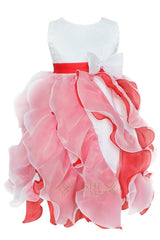 A-line Bicolor Organza Flower Gir Dress Am223