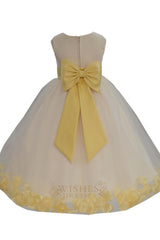 Cute Navy Detail Flower Girl Dresses Am224