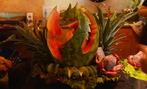 Our dragonified watermelon!