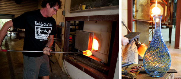 Glassblowing craftsmanship at Wimberley Glassworks