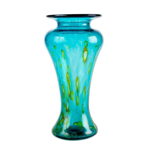 Emerald Ocean Art Nouveau Vase