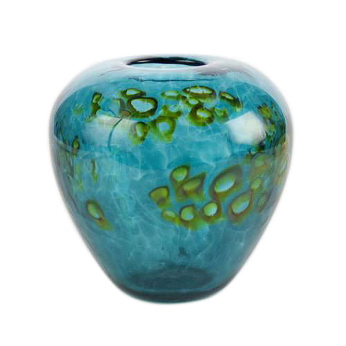 Emerald Ocean Short Puff Vase