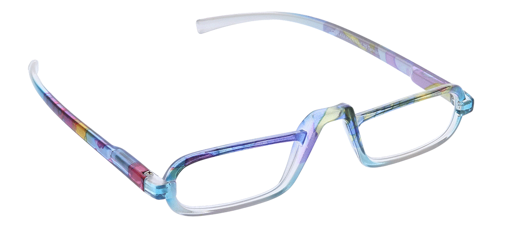 Peepers original reading glasses Blue Lagoon with raised nose bridge
