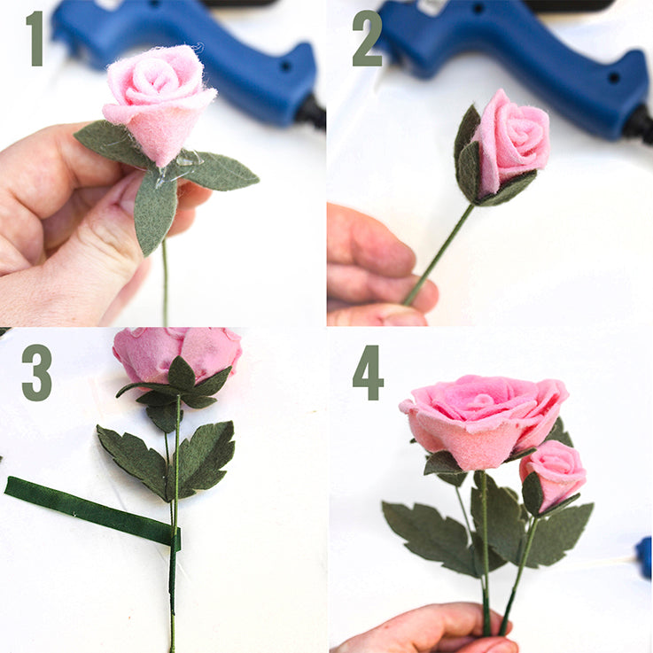 Make a felt rosebud