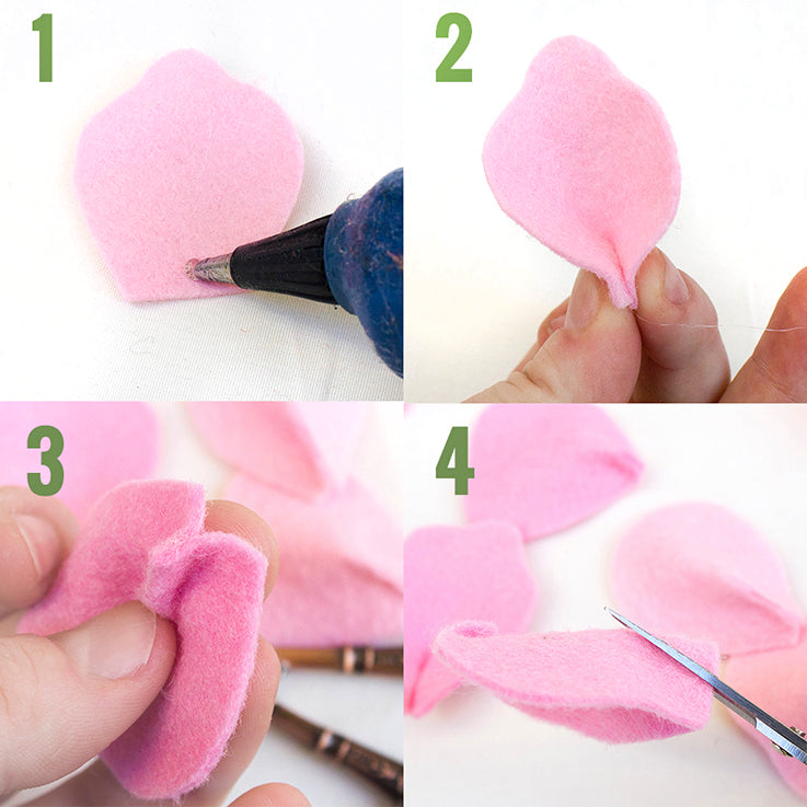 Make felt flower roses