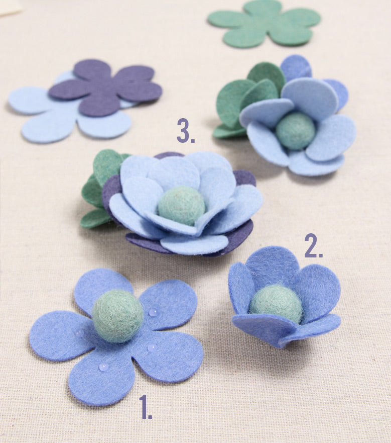 Instructions on Felt Flowers