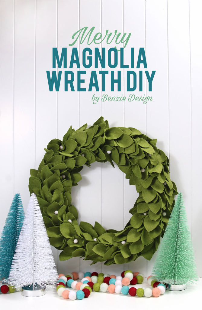 Felt Magnolia Wreath