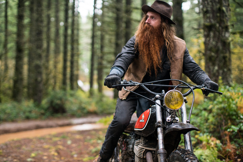 Portland dirt bike, waxed canvas, vintage honda, honda xl, xl350, red clouds collective, dirt bike