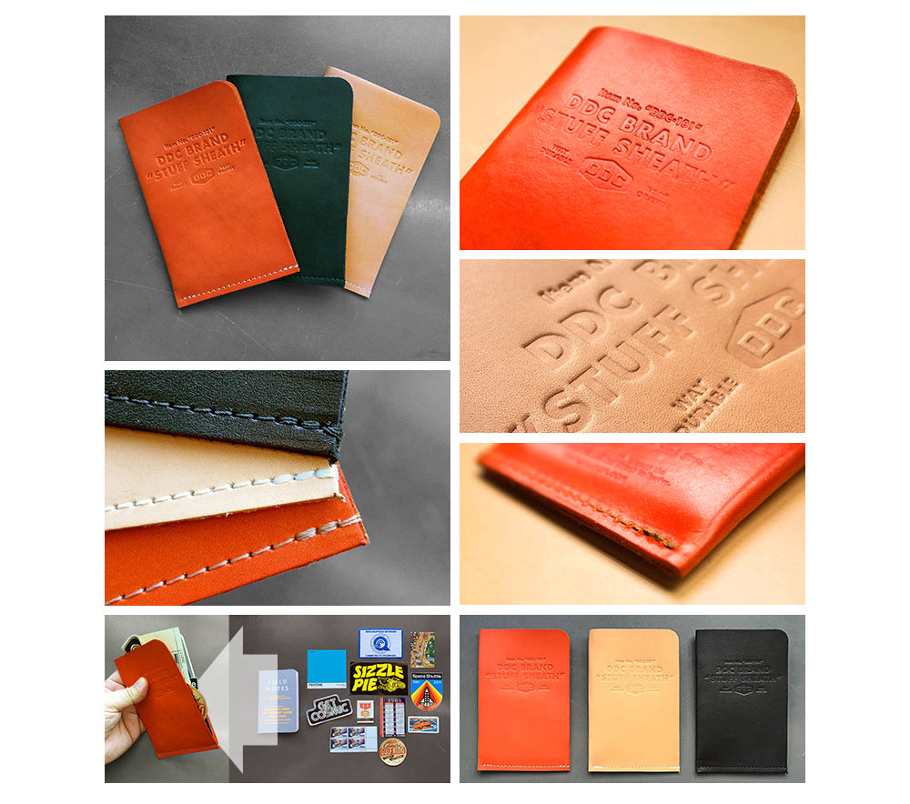 Draplin Design Co, DDC, and Red Clouds Collective team up to collaborate on the Field Notes Stuff Sheath handmade in Portland, Oregon