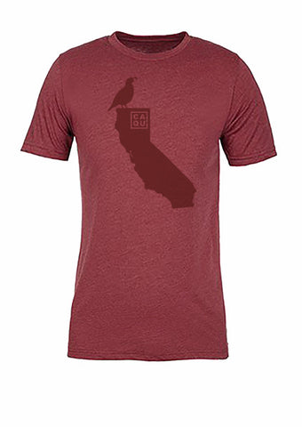 California State Bird Tee/Red on Red - Women's