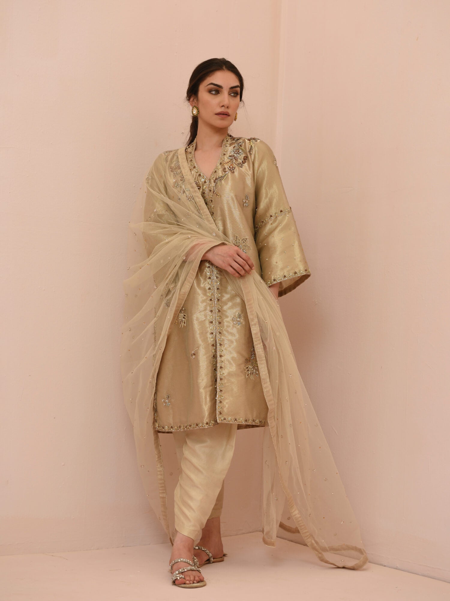ZIGGY KURTI W/ SKINNY SHALWAR & DUPATTA - Misha Lakhani
