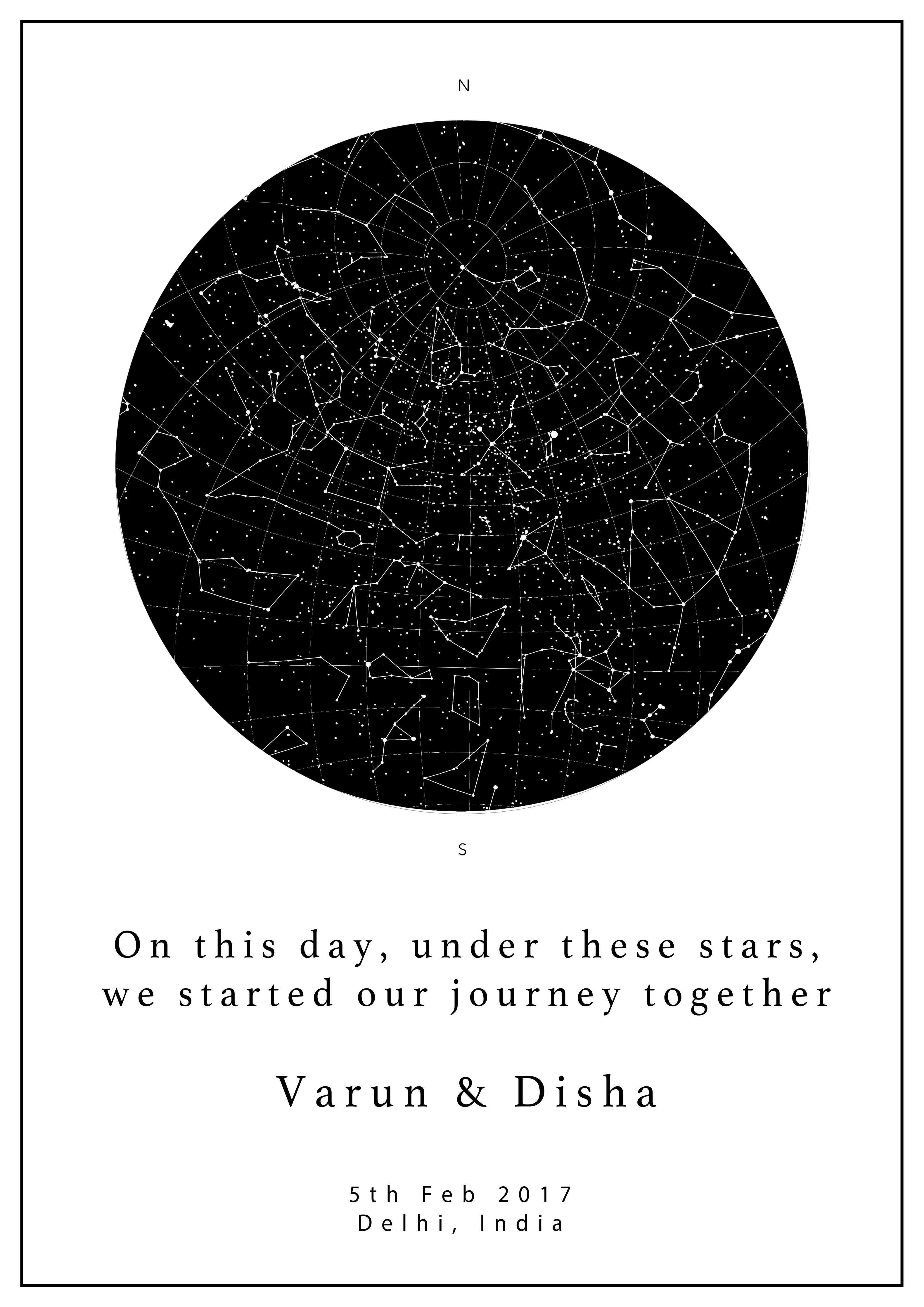 Gift a Personalized Star Map - Gift Night Sky