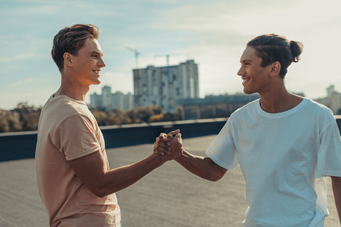 Brothers gotta do a cool handshake