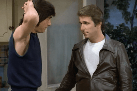 Fonz and Chachi, man to man