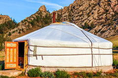 Wesley's Yurt in the wilderness.
