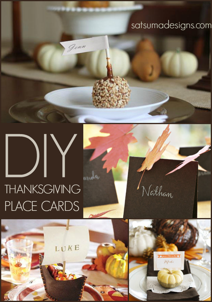 9 best DIY Thanksgiving place cards to try for your holiday feast. Click to see a variety of fun place cards to make with the kids! #Thanksgiving #placecards #tablesetting #tablescape #etiquette #manners