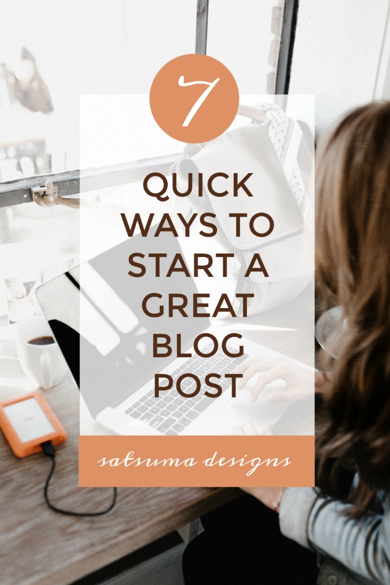 7 quick ways to start a great blog post. What to say in your first sentence? Let me help you with a formula for great first sentences in each new blog post. #blogger #blogpost #bloggers #blogging #bloggingtips #bloggingtricks #blogplanning #momboss #bossbabe