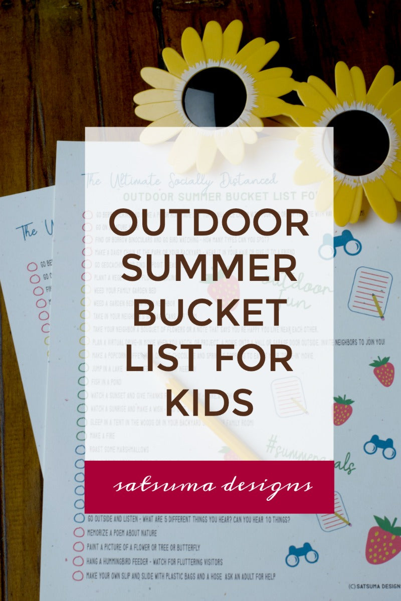 The ultimate socially distanced outdoor summer bucket list for kids. Here are 30 ideas to get your family outside and having fun this summer in the great and safe outdoors! #sociallydistanced #socialdistance #covid #summer #bucketlist #familysummer