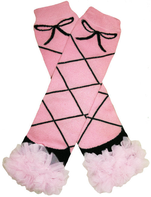 pink cotton ballerina leg warmers