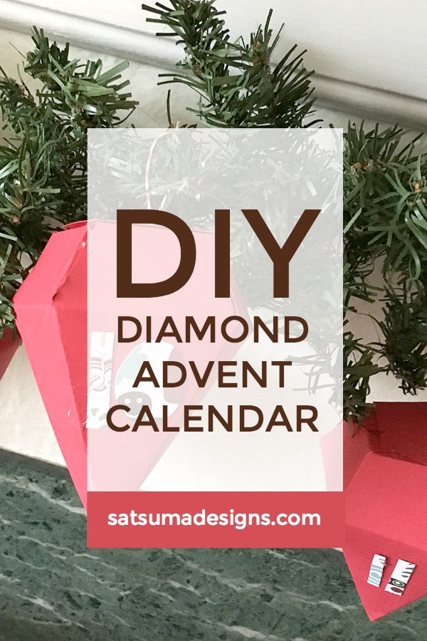 diy diamond advent calendar | SatsumaDesigns.com #advent #holiday #Christmas